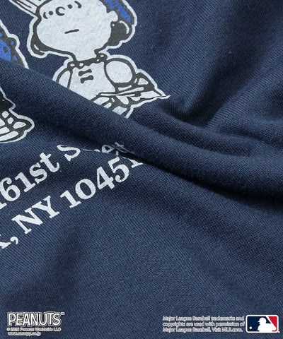 PEANUTS × MLB × FREAK'S STORE / 洋基隊背印大廓形 圓領衫（日本聯名限定）