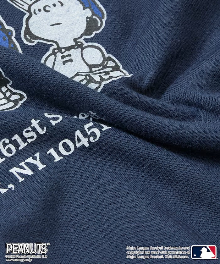 PEANUTS × MLB × FREAK'S STORE / 洋基隊背印大廓形 圓領衫（日本聯名限定）