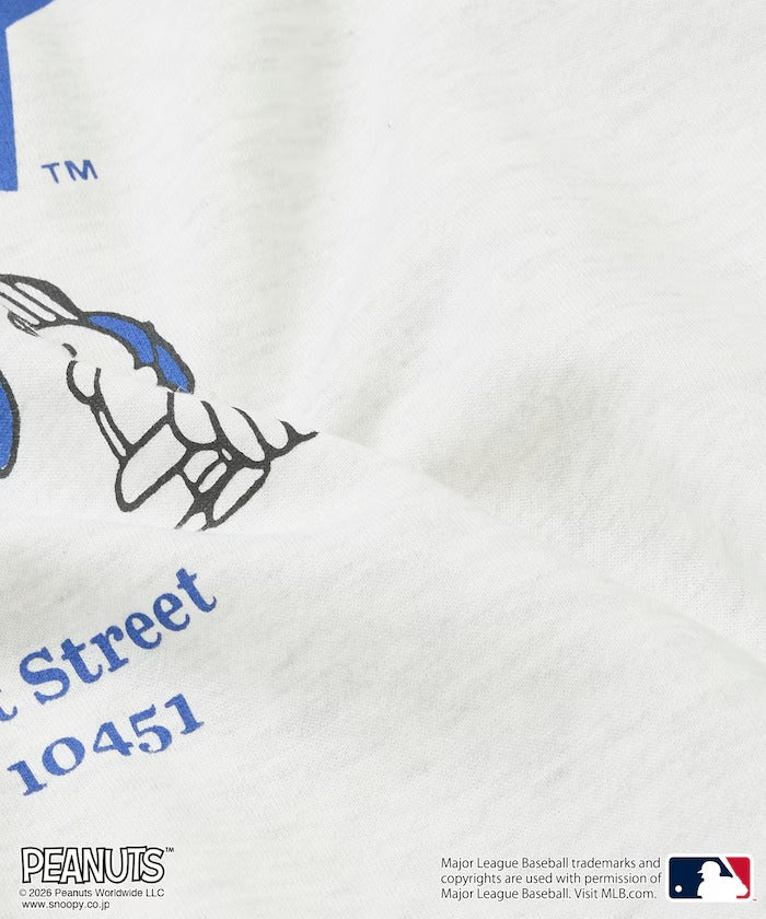 PEANUTS × MLB × FREAK'S STORE / 洋基隊背印大廓形 圓領衫（日本聯名限定）