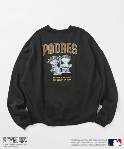 PEANUTS × MLB × FREAK'S STORE / 教士隊背印大廓形 圓領衫（日本聯名限定）