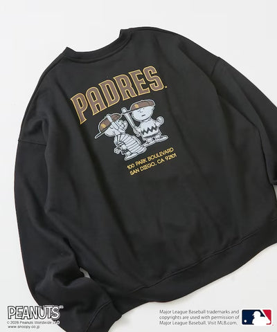 PEANUTS × MLB × FREAK'S STORE / 教士隊背印大廓形 圓領衫（日本聯名限定）