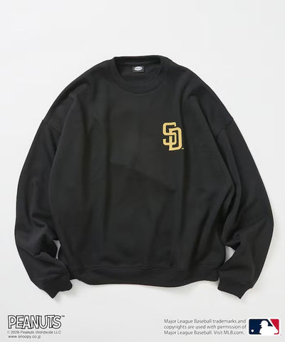 PEANUTS × MLB × FREAK'S STORE / 教士隊背印大廓形 圓領衫（日本聯名限定）