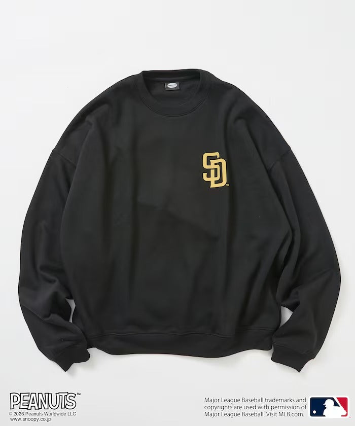PEANUTS × MLB × FREAK'S STORE / 教士隊背印大廓形 圓領衫（日本聯名限定）