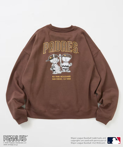 PEANUTS × MLB × FREAK'S STORE / 教士隊背印大廓形 圓領衫（日本聯名限定）