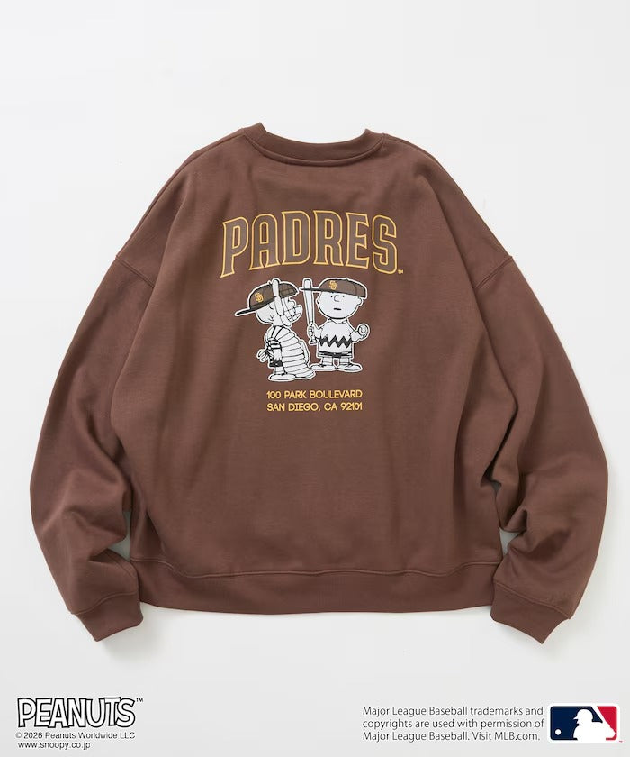 PEANUTS × MLB × FREAK'S STORE / 教士隊背印大廓形 圓領衫（日本聯名限定）