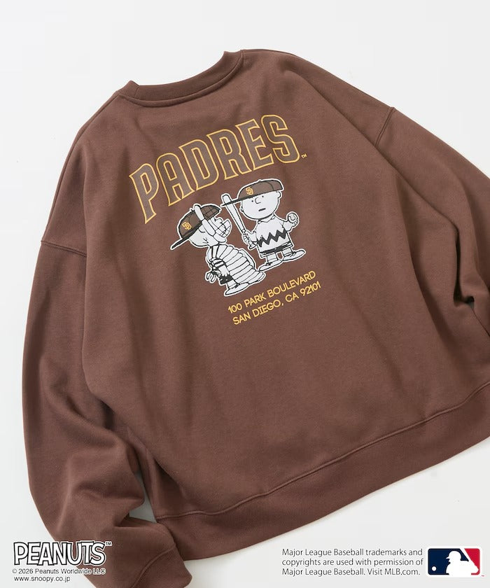 PEANUTS × MLB × FREAK'S STORE / 教士隊背印大廓形 圓領衫（日本聯名限定）