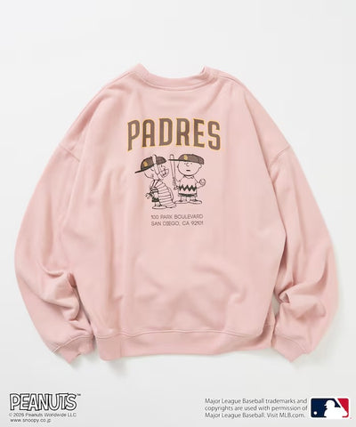PEANUTS × MLB × FREAK'S STORE / 教士隊背印大廓形 圓領衫（日本聯名限定）