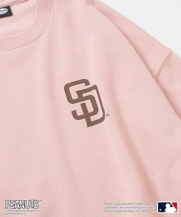 PEANUTS × MLB × FREAK'S STORE / 教士隊背印大廓形 圓領衫（日本聯名限定）