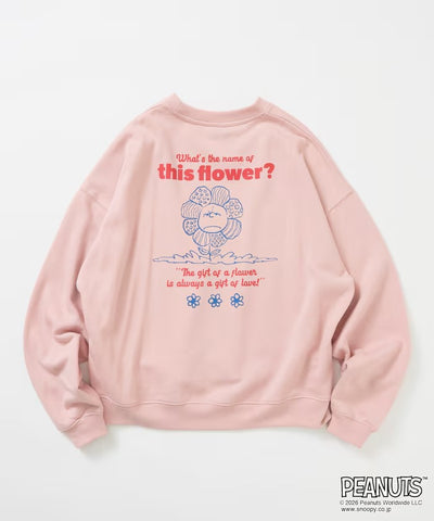 PEANUTS × FREAK'S STORE / 花朵印花大廓形 圓領衫（日本聯名限定）