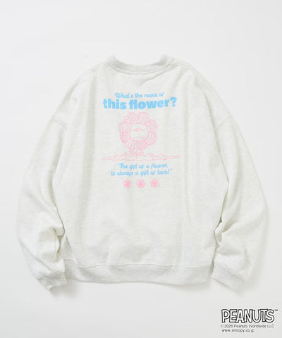 PEANUTS × FREAK'S STORE / 花朵印花大廓形 圓領衫（日本聯名限定）