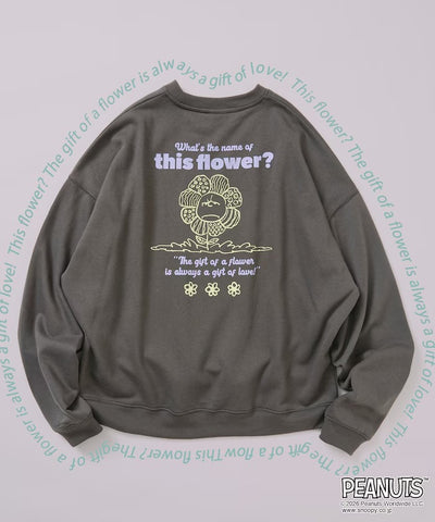 PEANUTS × FREAK'S STORE / 花朵印花大廓形 圓領衫（日本聯名限定）
