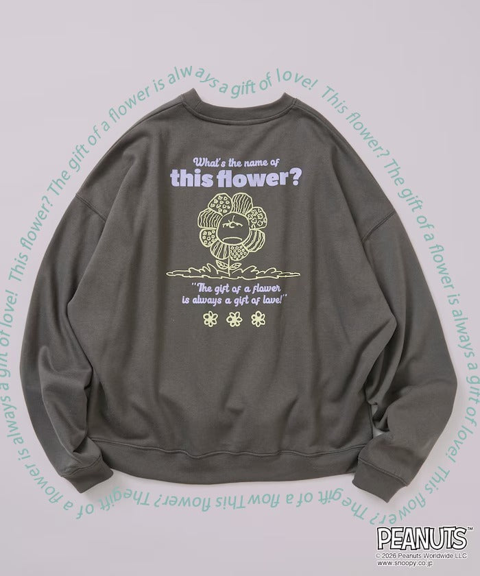 PEANUTS × FREAK'S STORE / 花朵印花大廓形 圓領衫（日本聯名限定）