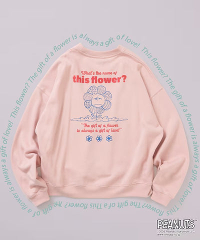 PEANUTS × FREAK'S STORE / 花朵印花大廓形 圓領衫（日本聯名限定）