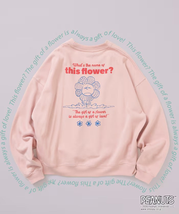 PEANUTS × FREAK'S STORE / 花朵印花大廓形 圓領衫（日本聯名限定）