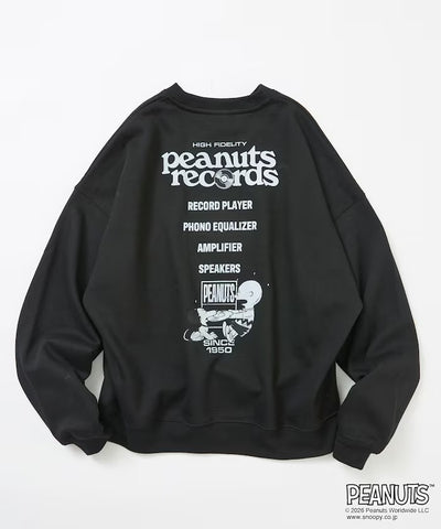 PEANUTS × FREAK'S STORE / 唱片印花大廓形 圓領衫（日本聯名限定）