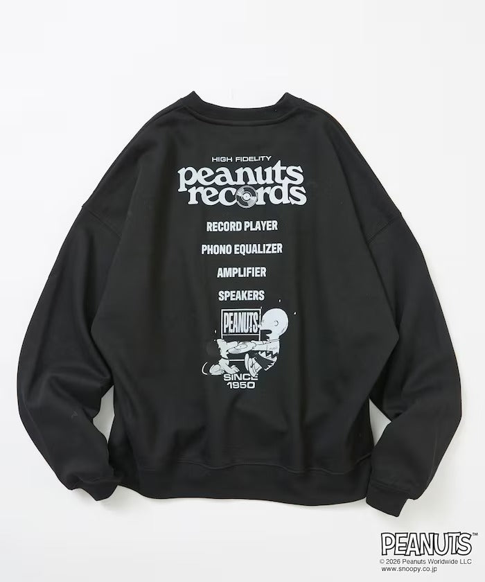 PEANUTS × FREAK'S STORE / 唱片印花大廓形 圓領衫（日本聯名限定）