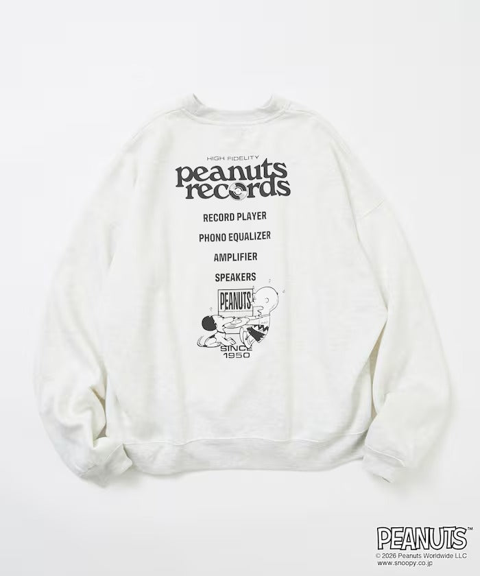 PEANUTS × FREAK'S STORE / 唱片印花大廓形 圓領衫（日本聯名限定）