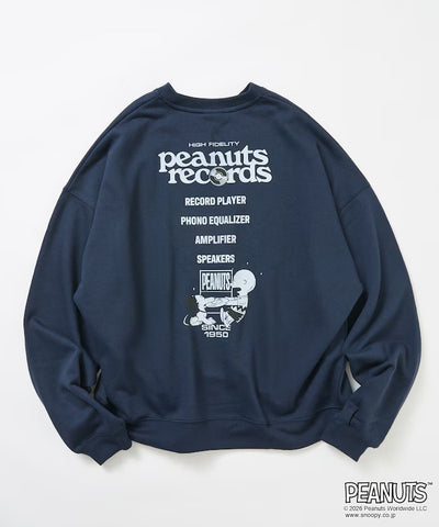 PEANUTS × FREAK'S STORE / 唱片印花大廓形 圓領衫（日本聯名限定）