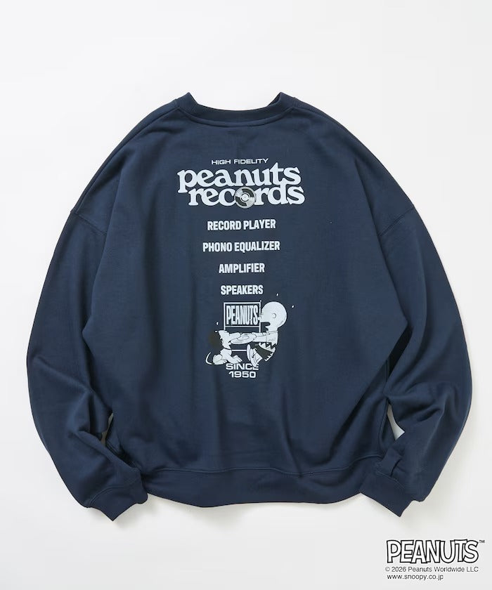 PEANUTS × FREAK'S STORE / 唱片印花大廓形 圓領衫（日本聯名限定）