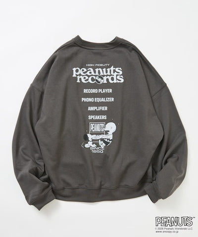 PEANUTS × FREAK'S STORE / 唱片印花大廓形 圓領衫（日本聯名限定）