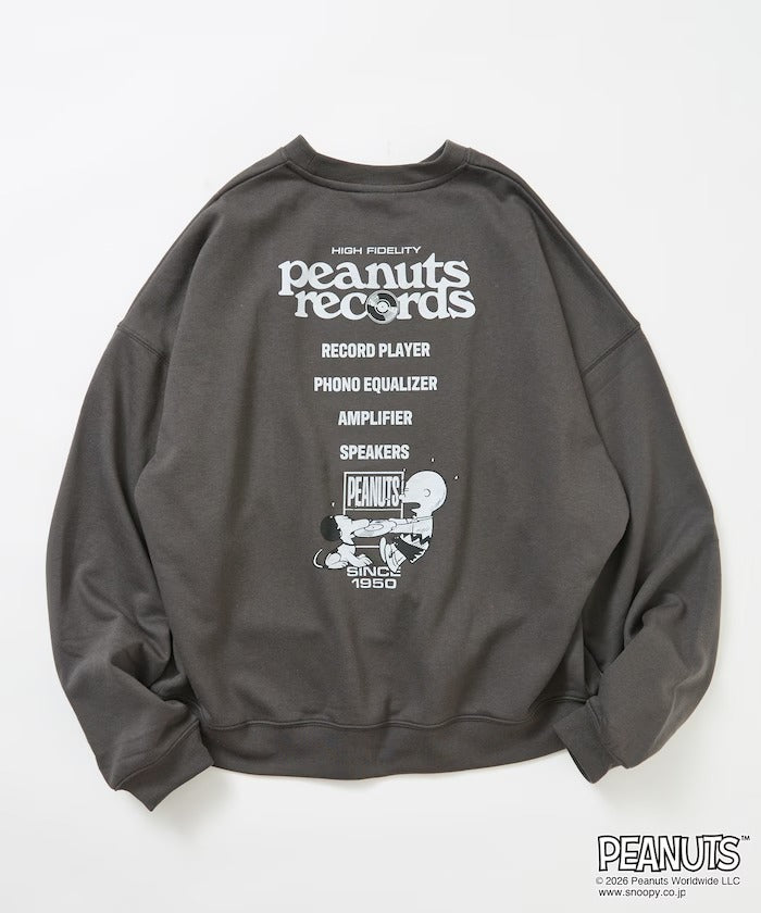 PEANUTS × FREAK'S STORE / 唱片印花大廓形 圓領衫（日本聯名限定）