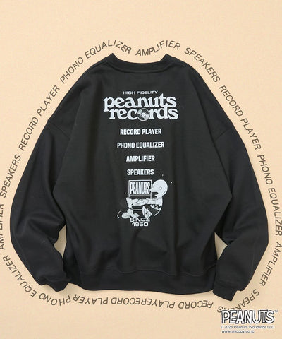 PEANUTS × FREAK'S STORE / 唱片印花大廓形 圓領衫（日本聯名限定）