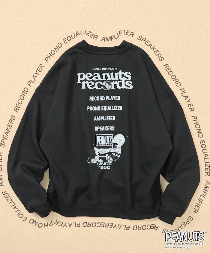PEANUTS × FREAK'S STORE / 唱片印花大廓形 圓領衫（日本聯名限定）