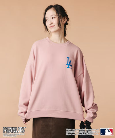 PEANUTS × MLB × FREAK'S STORE / 道奇隊背印大廓形 圓領衫（日本聯名限定）