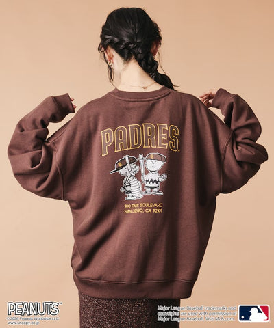 PEANUTS × MLB × FREAK'S STORE / 教士隊背印大廓形 圓領衫（日本聯名限定）
