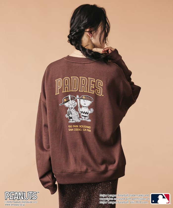PEANUTS × MLB × FREAK'S STORE / 教士隊背印大廓形 圓領衫（日本聯名限定）