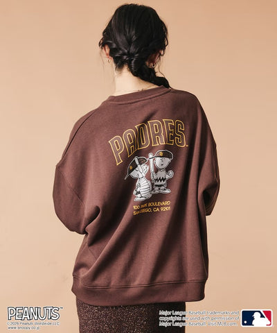 PEANUTS × MLB × FREAK'S STORE / 教士隊背印大廓形 圓領衫（日本聯名限定）
