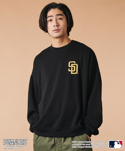 PEANUTS × MLB × FREAK'S STORE / 教士隊背印大廓形 圓領衫（日本聯名限定）