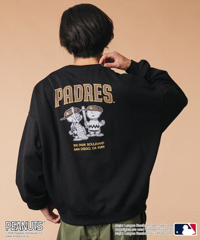 PEANUTS × MLB × FREAK'S STORE / 教士隊背印大廓形 圓領衫（日本聯名限定）