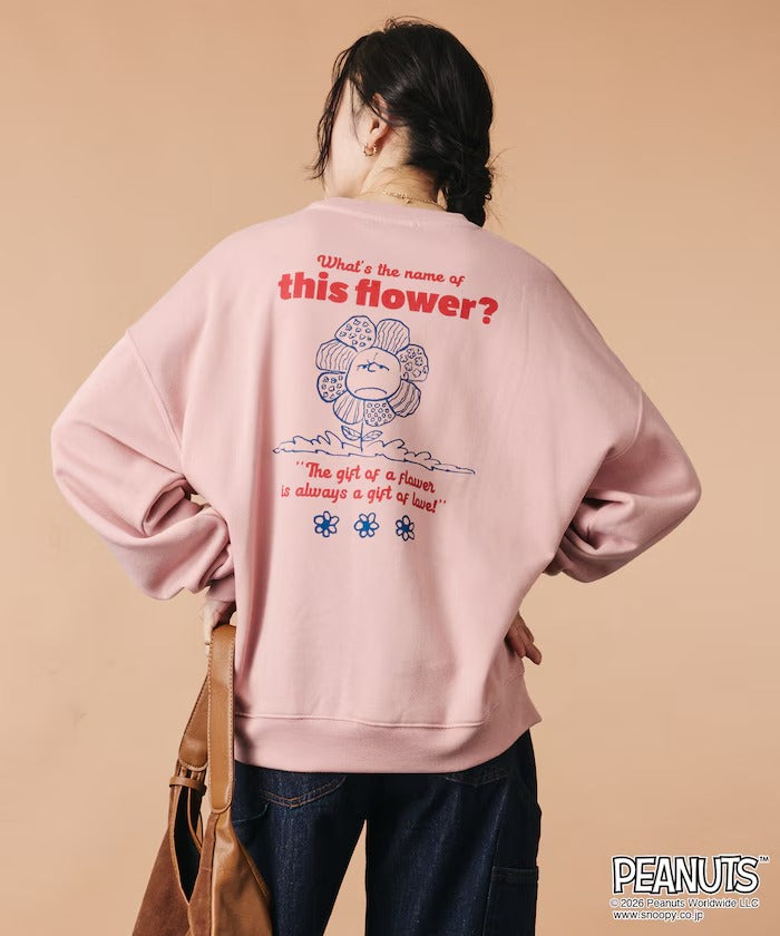 PEANUTS × FREAK'S STORE / 花朵印花大廓形 圓領衫（日本聯名限定）