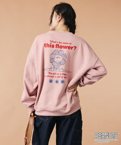 PEANUTS × FREAK'S STORE / 花朵印花大廓形 圓領衫（日本聯名限定）