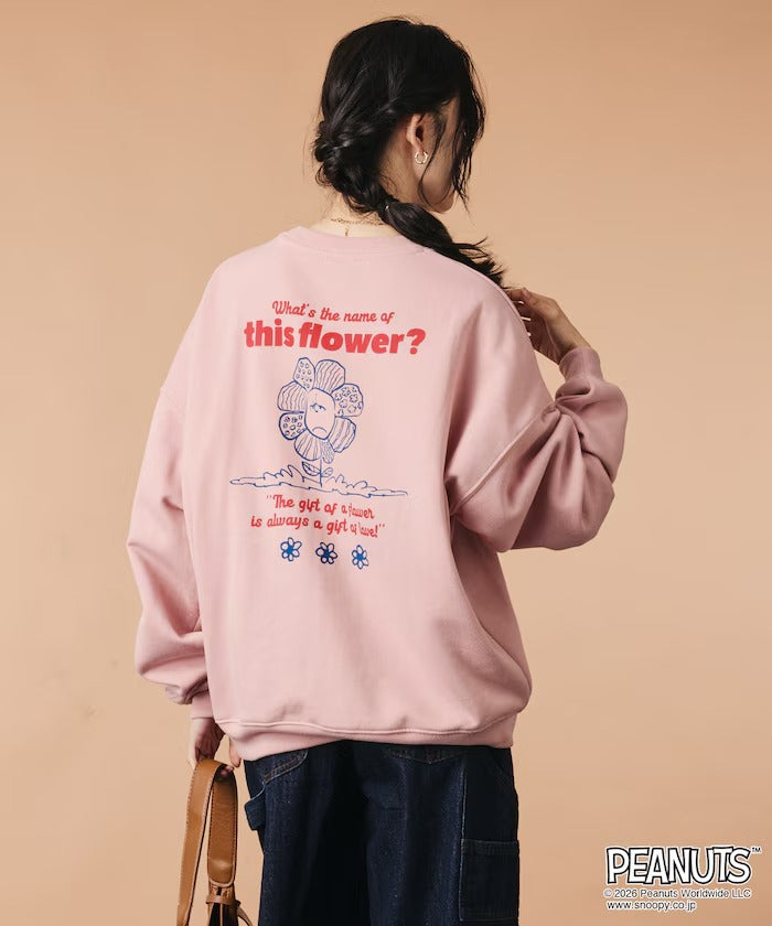 PEANUTS × FREAK'S STORE / 花朵印花大廓形 圓領衫（日本聯名限定）