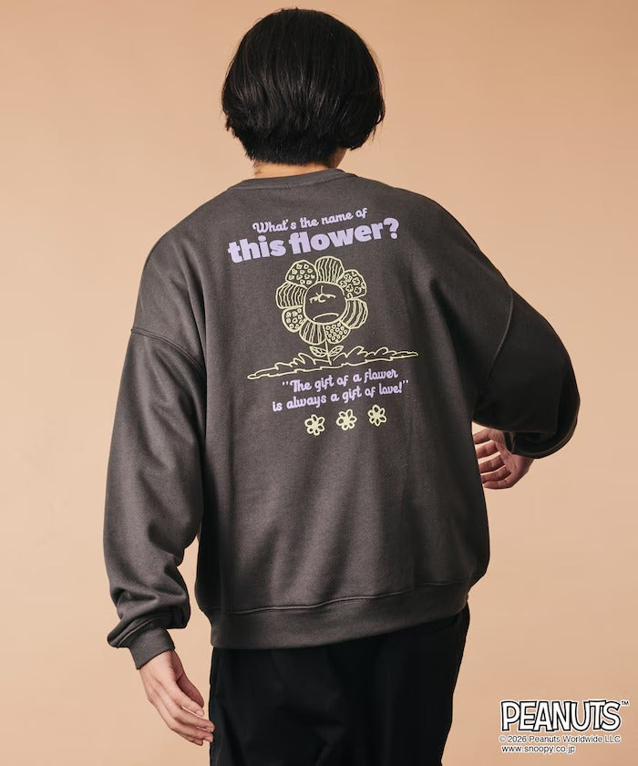 PEANUTS × FREAK'S STORE / 花朵印花大廓形 圓領衫（日本聯名限定）