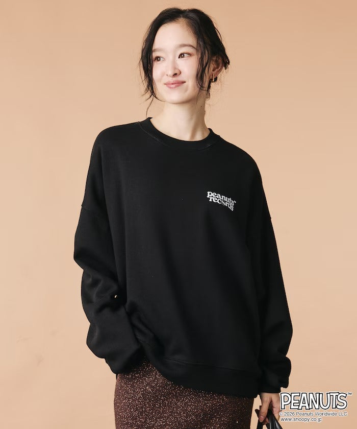 PEANUTS × FREAK'S STORE / 唱片印花大廓形 圓領衫（日本聯名限定）