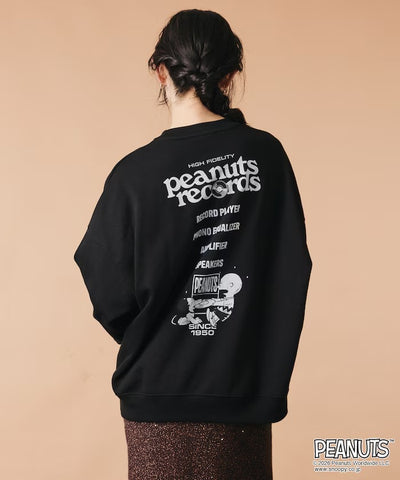 PEANUTS × FREAK'S STORE / 唱片印花大廓形 圓領衫（日本聯名限定）