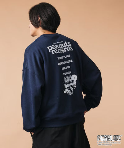 PEANUTS × FREAK'S STORE / 唱片印花大廓形 圓領衫（日本聯名限定）