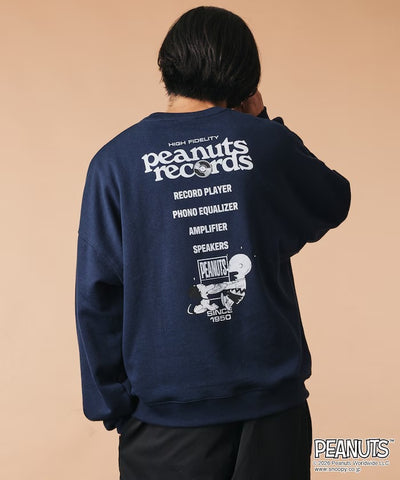 PEANUTS × FREAK'S STORE / 唱片印花大廓形 圓領衫（日本聯名限定）