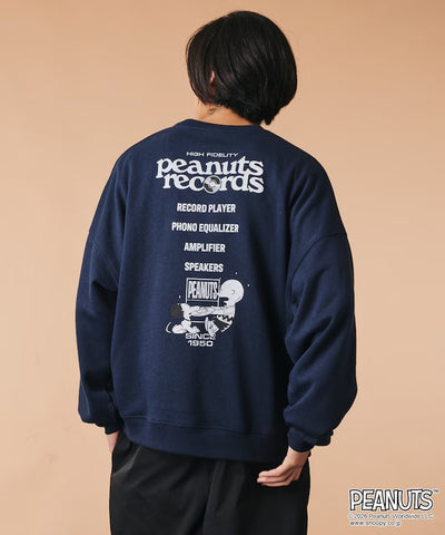 PEANUTS × FREAK'S STORE / 唱片印花大廓形 圓領衫（日本聯名限定）