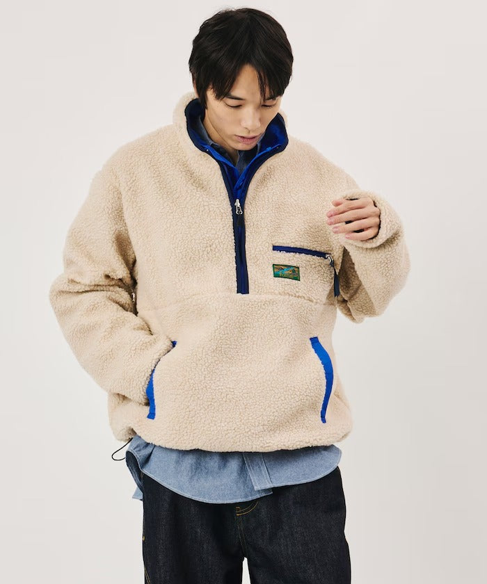 Foxfire × FREAK'S STORE / 尼龍刷毛雙面穿半拉鍊外套（日本聯名限定）