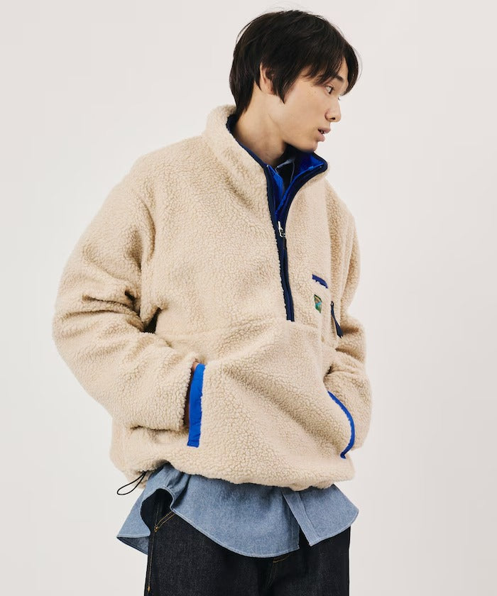 Foxfire × FREAK'S STORE / 尼龍刷毛雙面穿半拉鍊外套（日本聯名限定）