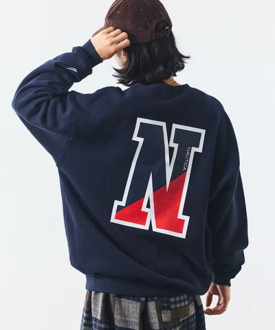 NAUTICA / 寬鬆學院LOGO 圓領衫