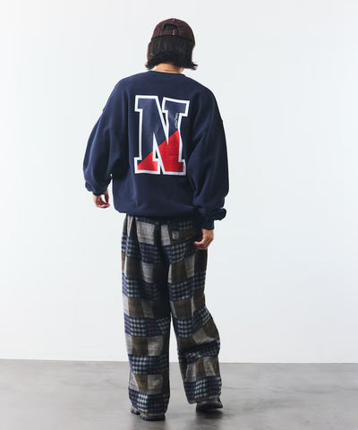NAUTICA / 寬鬆學院LOGO 圓領衫