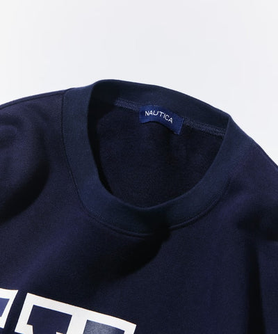 NAUTICA / 寬鬆學院LOGO 圓領衫