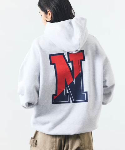 NAUTICA / 寬鬆學院LOGO 連帽衫