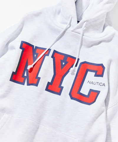 NAUTICA / 寬鬆學院LOGO 連帽衫