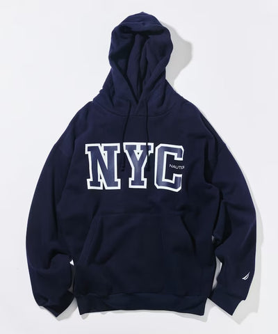 NAUTICA / 寬鬆學院LOGO 連帽衫